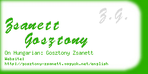 zsanett gosztony business card